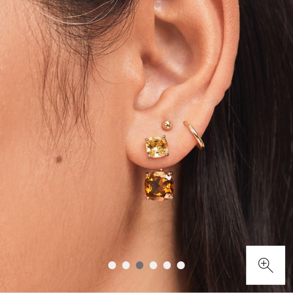 Mejuri Gold and Amber Earrings